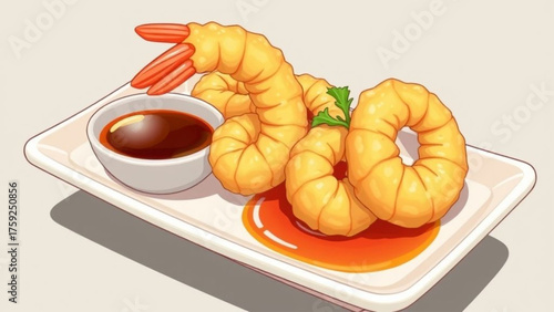 Breakfast: delicious fresh gourmet dish of coffee or tea and croissant on a white plate