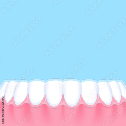 Lower teeth (Essix retainer) - Text box sign blank banner (square).eps