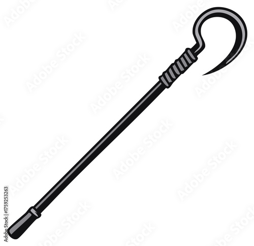 Ancient Egyptian crook and flail symbols of pharaoh power and authority