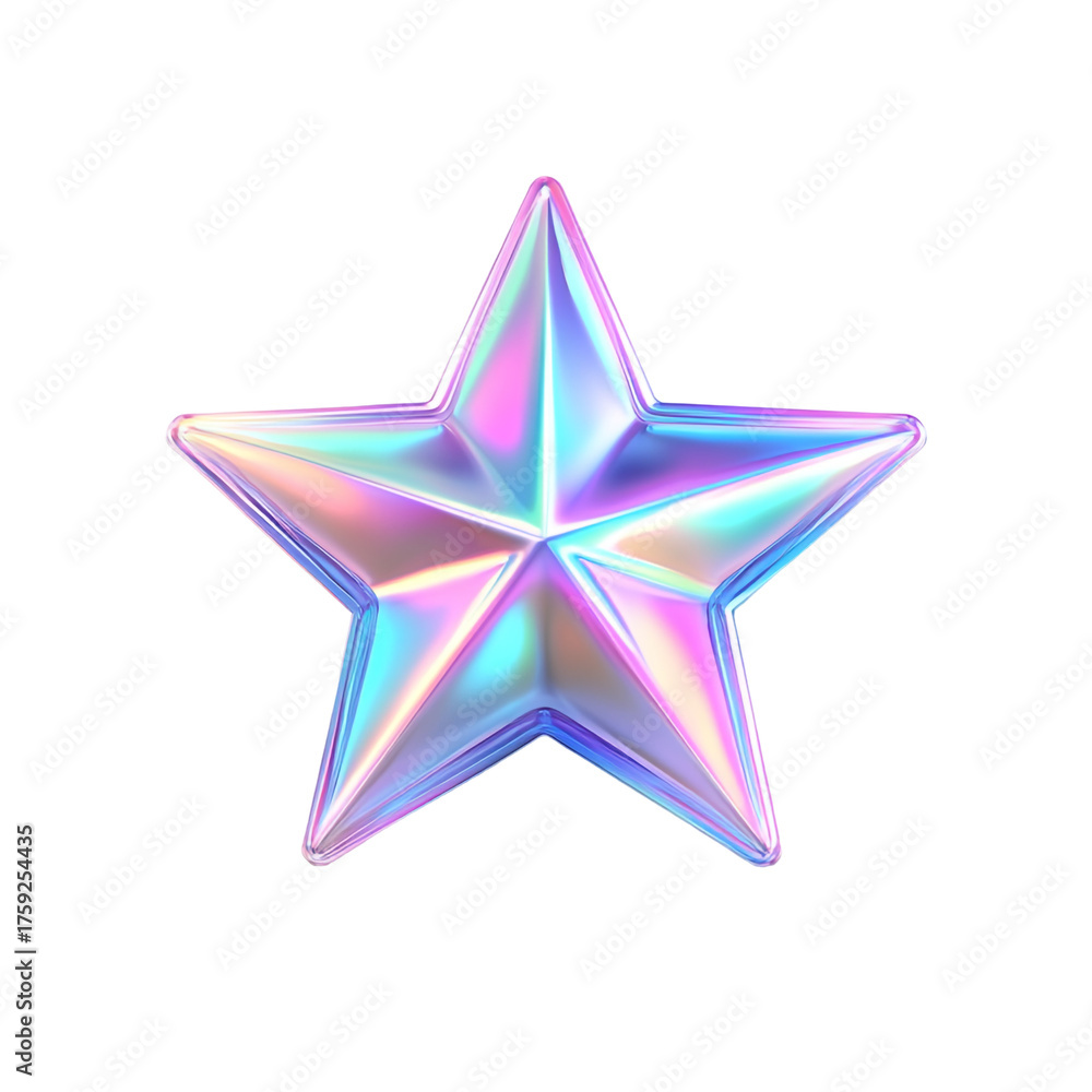 Obraz premium rainbow star isolated on white background