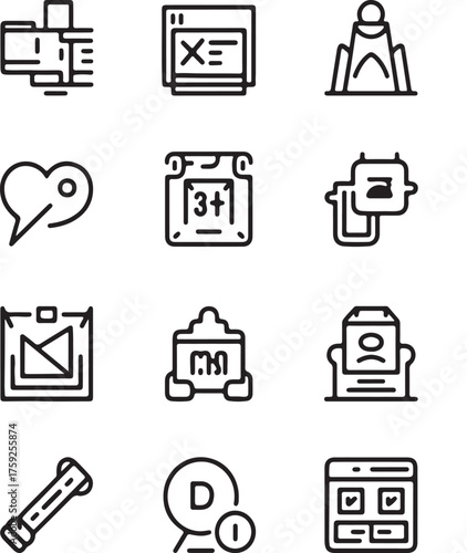 set of icons for web
set of icons for sewing
social network icons 
set of icons for web design