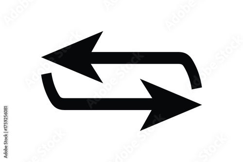 Free Download Data transfer arrows icon, left and right arrow symbol icon, exchange data transfer isolated. vector illustration.  - GFXLoad