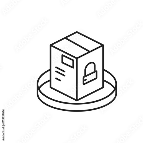 Secure Icon, Safe Package UI for Startup Dashboards.