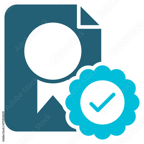License Blue White Icon