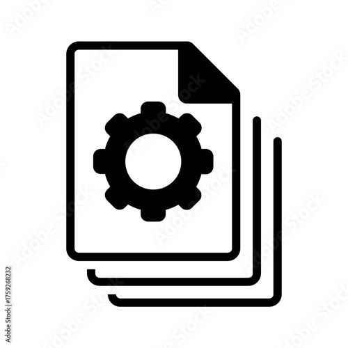 Vector solid black icon for File setting