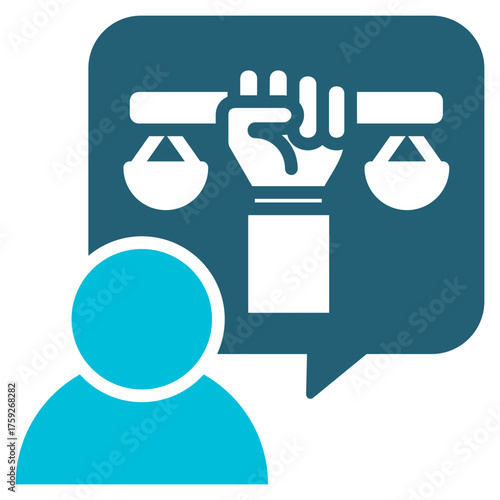 Entitlement Blue White Icon