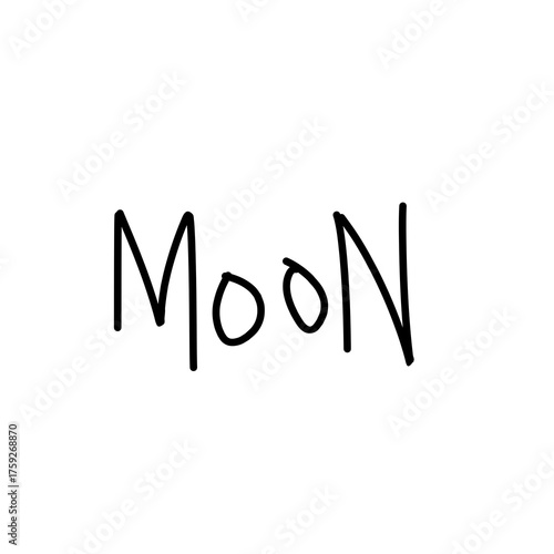 moon text design