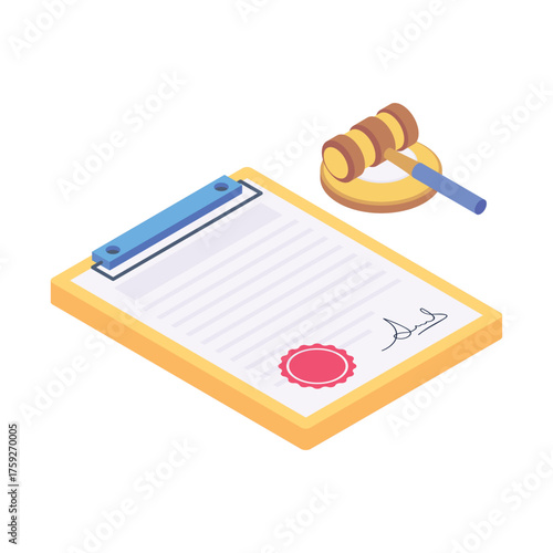 Court Decision Vector icon which can easily modify or edit