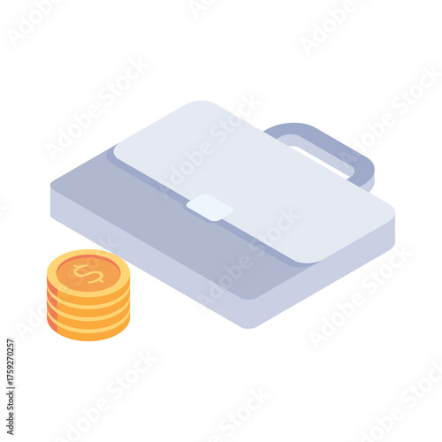 Bribery Case Vector icon which can easily modify or edit