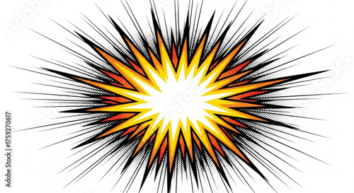 Abstract explosion, a dynamic burst of energy and vibrant colors, perfect for adding excitement and visual impact