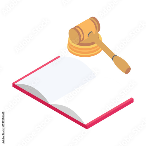 Law Book Vector icon which can easily modify or edit
