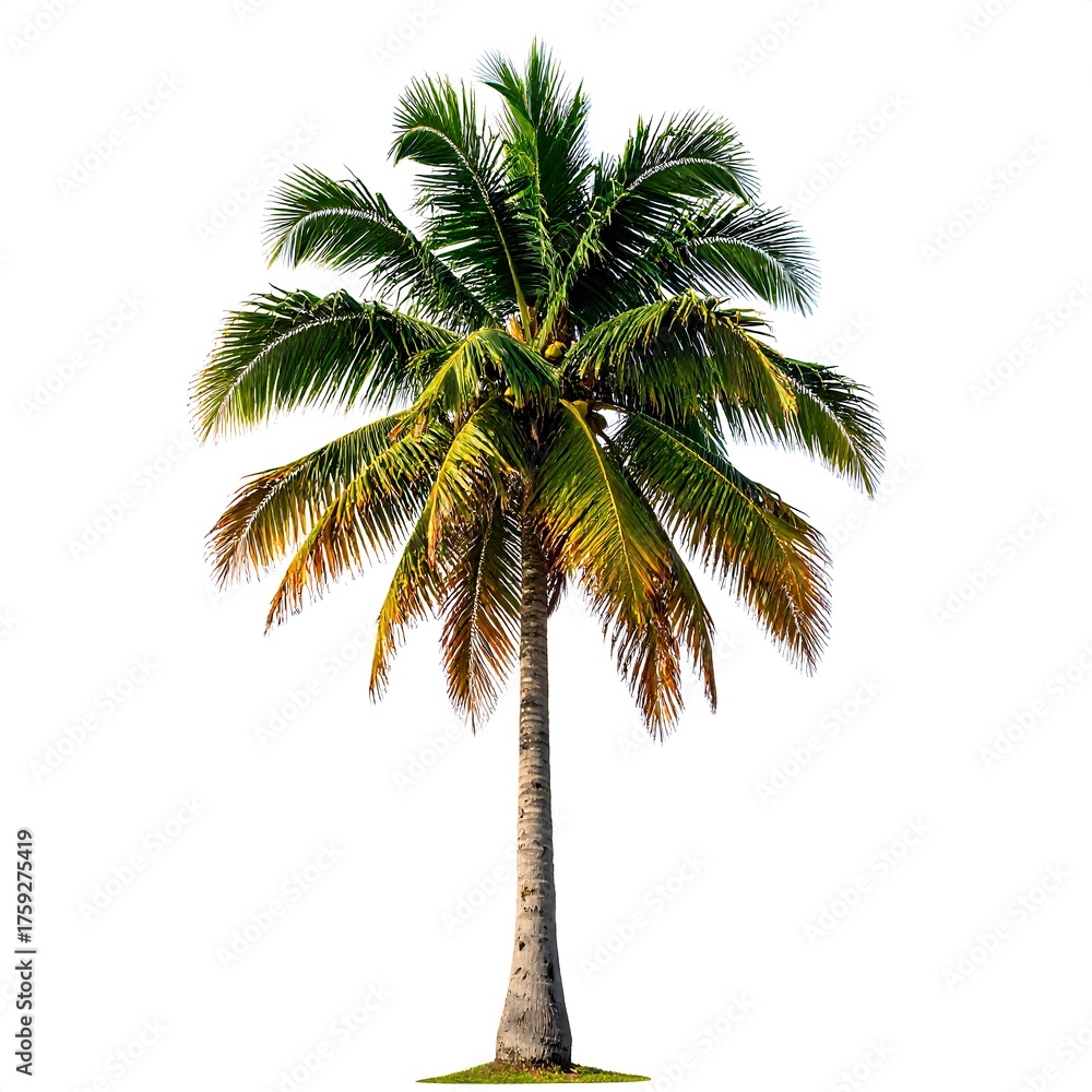 Obraz premium Coconut Palm Tree - A Tropical Icon of Beaches and Relaxation.