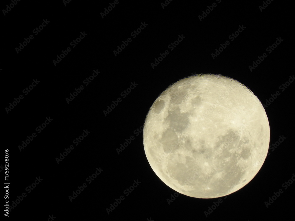 Fototapeta premium full moon over blue sky