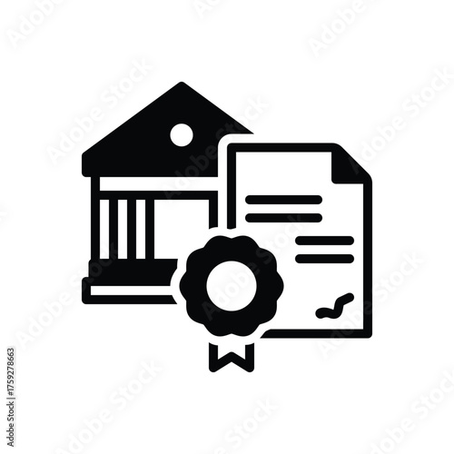 Black solid icon for fiscal policy