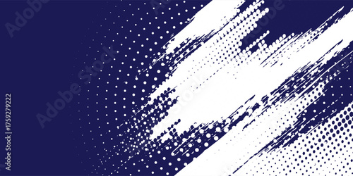 Top Dots halftone white and blue color pattern gradient grunge texture background. sporty