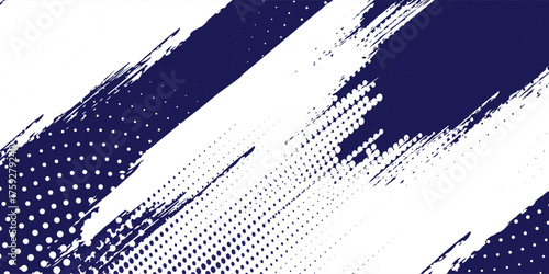 Sports vector Dots halftone white and blue color pattern gradient grunge texture background. perfect