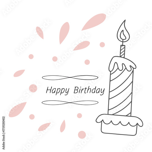 birthday cake with candles