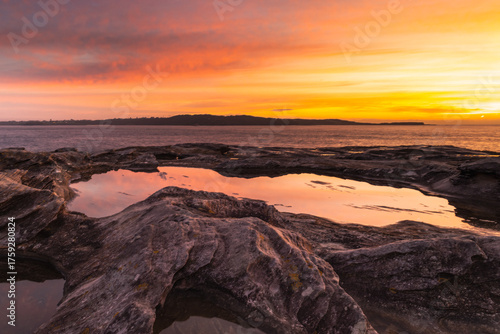 Yena Botany Bay rich red sunrise