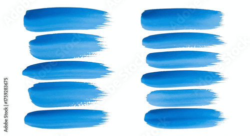 Abstract Blue Brush Strokes on a White Background Representing Artistic Expression and Creativity
