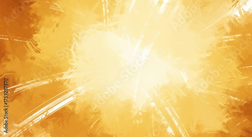 Explosive Burst of Bright Golden Light Radiating Outwards Across the Entire Image With Streaks of White Light Emanating From the Center in a Dynamic Artistic Style