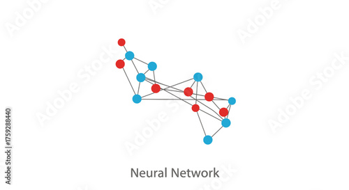 Abstract neural network structure data connections futuristic digital technology concept vector