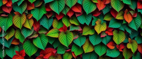 Intricate, overlapping leaves forming a lush, repeating background pattern, asset, floral