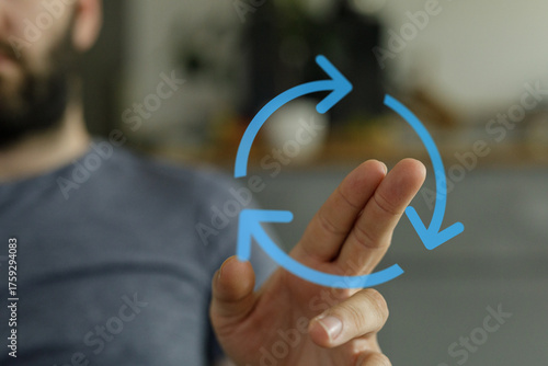 Close-up of a hand interact...