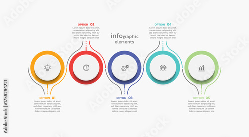 Vector infographic business template colorful design