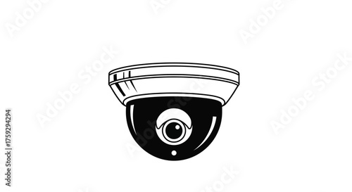 Dome security camera technology surveillance system for modern safety and protection needs vector