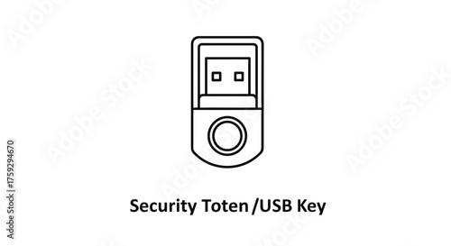 Digital security key usb token device for online authentication and data access vector