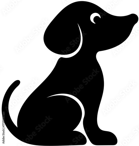 Elegant Vector Silhouette of a Dog: Perfect for Pet Lovers, Graphic Designers, and Animal Enthusiasts