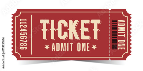 Retro Ticket template design