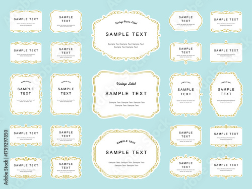 Collection of vector graphic elements for design. Decorative swirls and scrolls, vintage frames, borders, labels and dividers. Retro vector illustration.