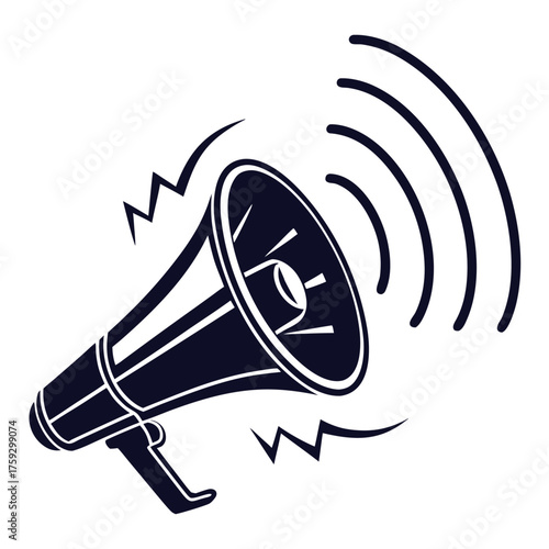Megaphone Icon Loudspeaker Announcement Graphic