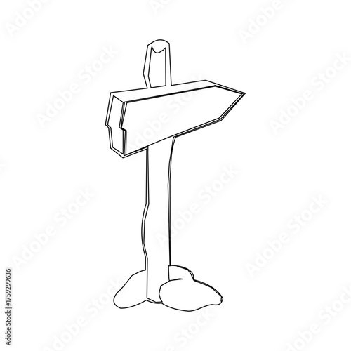 white mailbox on white background, signpost direction, crossroad signpost direction