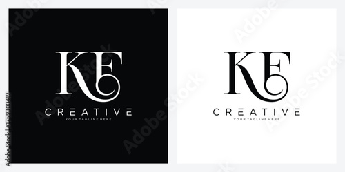 Initial KE Logo Design Vector template