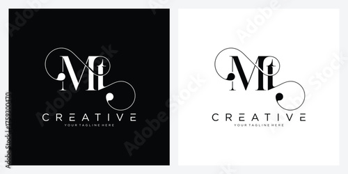 Initial MT Logo Design Vector template