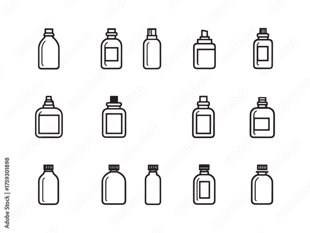 Fototapeta premium Foundation Bottle Line Art Skin Perfection