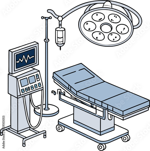 hand drawn vector illustration of an x ray machine