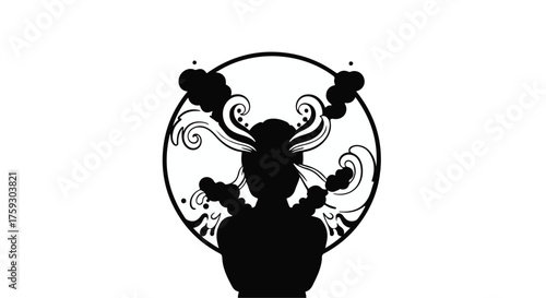 Powerful lion's head emerges from bold lettering symbolizing strength and courage