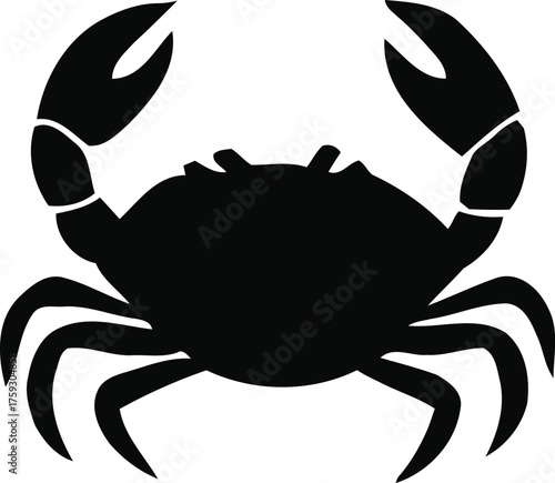 Crab vector icon. crab sign on background