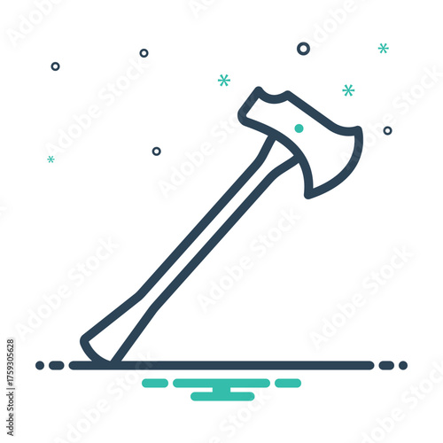 Mix icon for hatchet
