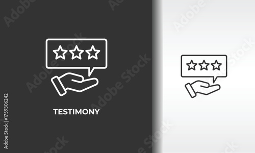 Testimony Vector, Icon Or Logo Sign Isolated Symbol Illustration