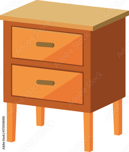 Wooden table isolated on transparent background