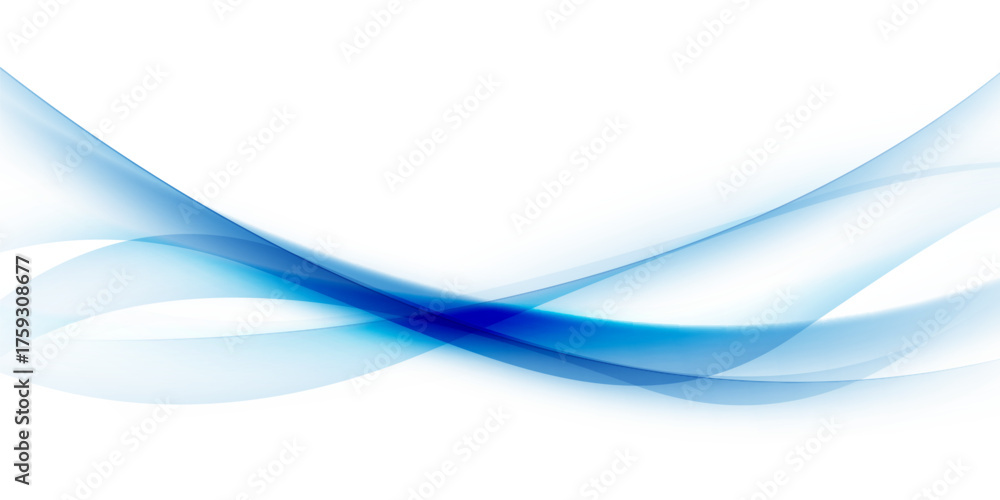 Obraz premium Modern blue wave abstract background design. Vector illustration.
