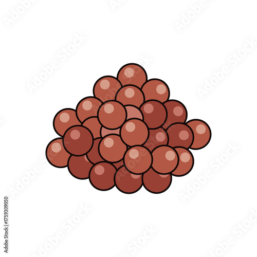 Pile of Red Caviar Eggs, a Seafood Delicacy.