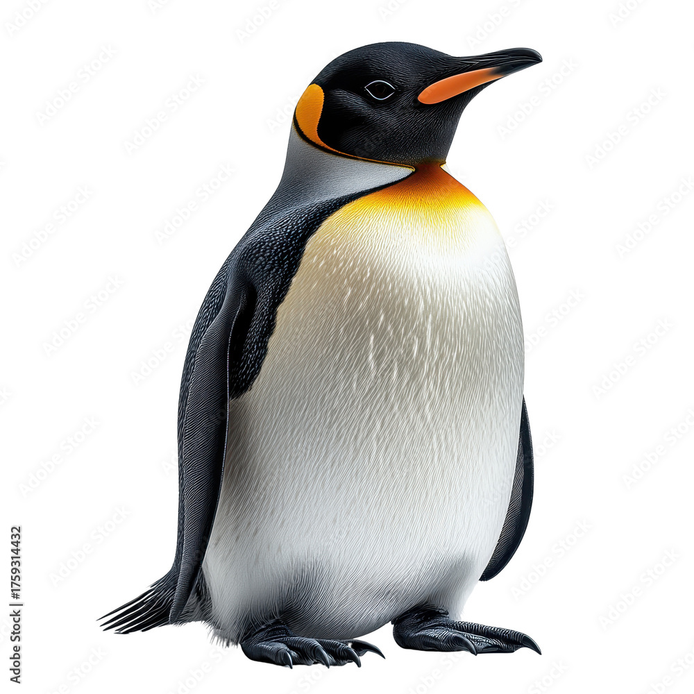 Obraz premium Penguin isolated on transparent background.