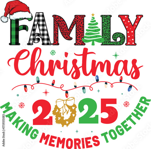 Family Christmas 2025 t-shirt design