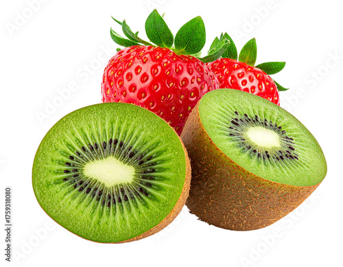 kiwi and strawberries