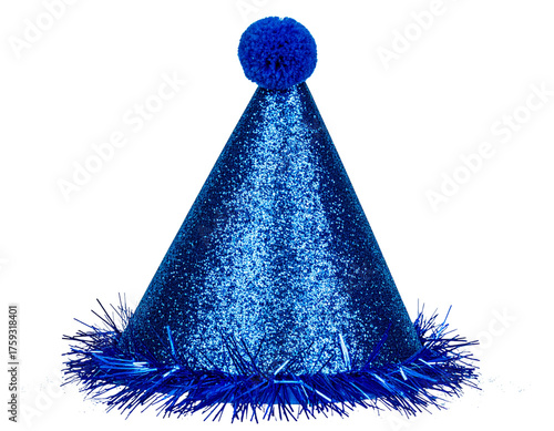 blue christmas hat isolated